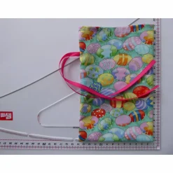 Geschenkverpackung aus Stoff Ostern Ostereier bunt Stoffbeutel Geschenksäckchen