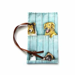 Geschenkverpackung aus Stoff mit verschiedenen Hunden Stoffbeutel Geschenksäckchen