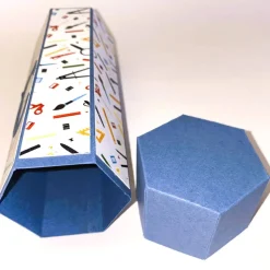 Geschenkverpackung Buntstift: Handgemachte Geschenkbox aus Karton zur Einschulung (6,2 x 22 cm)