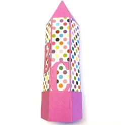 Geschenkverpackung Buntstift: Handgemachte Geschenkbox aus Karton zur Einschulung (6,2 x 22 cm)