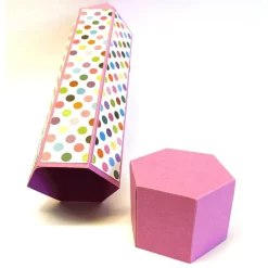 Geschenkverpackung Buntstift: Handgemachte Geschenkbox aus Karton zur Einschulung (6,2 x 22 cm)