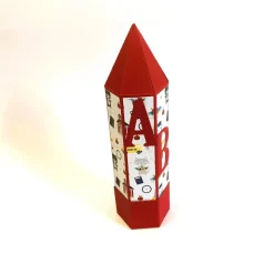 Geschenkverpackung Buntstift: Handgemachte Geschenkbox aus Karton zur Einschulung (6,2 x 22 cm)