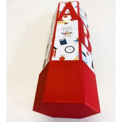 Geschenkverpackung Buntstift: Handgemachte Geschenkbox aus Karton zur Einschulung (6,2 x 22 cm)