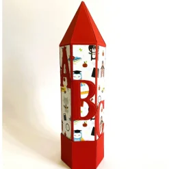 Geschenkverpackung Buntstift: Handgemachte Geschenkbox aus Karton zur Einschulung (6,2 x 22 cm)