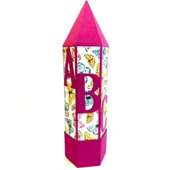 Geschenkverpackung Buntstift: Handgemachte Geschenkbox aus Karton zur Einschulung (6,2 x 22 cm)