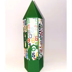 Geschenkverpackung Buntstift: Handgemachte Geschenkbox aus Karton zur Einschulung (6,2 x 22 cm)