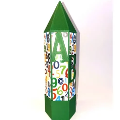 Geschenkverpackung Buntstift: Handgemachte Geschenkbox aus Karton zur Einschulung (6,2 x 22 cm)