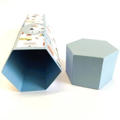 Geschenkverpackung Buntstift: Handgemachte Geschenkbox aus Karton zur Einschulung (6,2 x 22 cm)