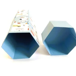 Geschenkverpackung Buntstift: Handgemachte Geschenkbox aus Karton zur Einschulung (6,2 x 22 cm)