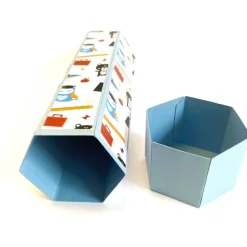 Geschenkverpackung Buntstift: Handgemachte Geschenkbox aus Karton zur Einschulung (6,2 x 22 cm)