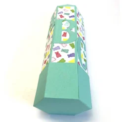 Geschenkverpackung Buntstift: Handgemachte Geschenkbox aus Karton zur Einschulung (6,2 x 22 cm)