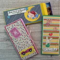 Geschenkverpackung für eine Tafel Schokolade mit integrierter Grußkarte, Gutschein, Geburtstag, Goodie, Handarbeit