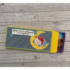 Geschenkverpackung für eine Tafel Schokolade mit integrierter Grußkarte, Gutschein, Geburtstag, Goodie, Handarbeit