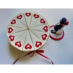 Geschenkverpackung, Hochzeitstorte aus Papier, Tortenstücke, Geldgeschenk aus der Manufaktur KarLa