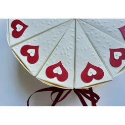 Geschenkverpackung, Hochzeitstorte aus Papier, Tortenstücke, Geldgeschenk aus der Manufaktur KarLa