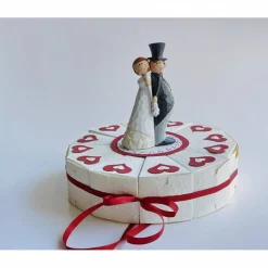 Geschenkverpackung, Hochzeitstorte aus Papier, Tortenstücke, Geldgeschenk aus der Manufaktur KarLa