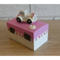 Geschenkverpackung Holztruhe - Hochzeitsauto