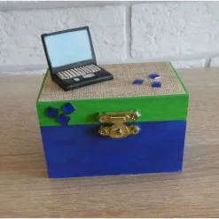 Geschenkverpackung Holztruhe - Laptop