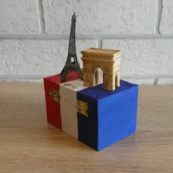 Geschenkverpackung Holztruhe - Reise - Paris