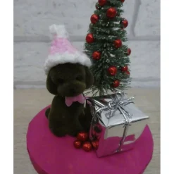 Geschenkverpackung Hund, Weihnachtsbaum, Päckchen