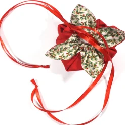 Geschenkverpackung Ilex creme gold – Wiederverwendbar & aus Baumwolle, no waste