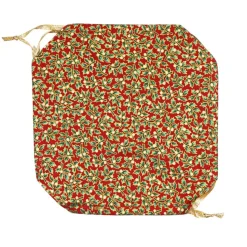 Geschenkverpackung Ilex rot gold – Wiederverwendbar, handgenäht & aus Baumwolle