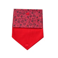 Geschenkverpackung Rote Rosen Baumwolle – Wiederverwendbarer Geschenkumschlag aus Stoff