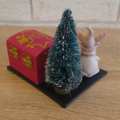 Geschenkverpackung Schneemann mit Baum