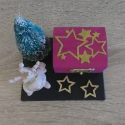 Geschenkverpackung Schneemann mit Baum