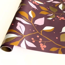 Geschenkverpackung Set NEON FALL Geschenkpapier Aufkleber Anhänger und Tüten in lila