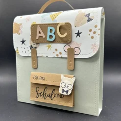 Geschenkverpackung zur Einschulung Schultasche Schulranzen **personalisierbar**