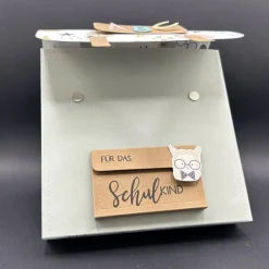 Geschenkverpackung zur Einschulung Schultasche Schulranzen **personalisierbar**