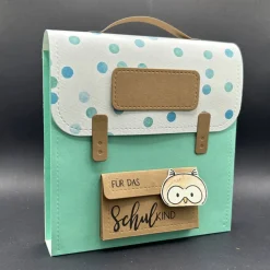 Geschenkverpackung zur Einschulung Schultasche Schulranzen **personalisierbar**