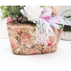 Gesteck Rosen Tischgesteck romantisch