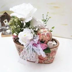 Gesteck Rosen Tischgesteck romantisch