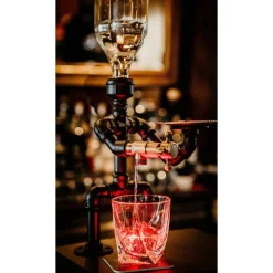 Getränkespender Kellner inkl. Edelstahltablett & Flasche – Handgefertigt in Deutschland, Minibar & Geschenkidee