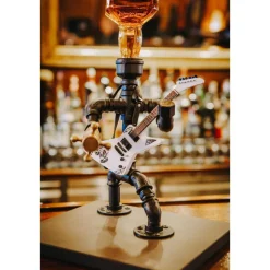 Getränkespender Rockstar – Handgemachte Minibar & Geschenkidee aus Edelstahl mit Deko-Gitarre