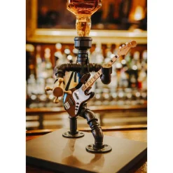 Getränkespender Rockstar – Handgemachte Minibar & Geschenkidee aus Edelstahl mit Deko-Gitarre