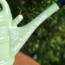 Gießkanne mit Spruch , personalisiertes Geburtstagsgeschenk 10 L , Pistazie, Gartengeschenk