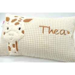 Giraffe Afrika Urlaubsreise Zoo Namenskissen Taufkissen Kuschelkissen Kindergartenkissen Geburtsgeschenk
