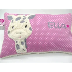 Giraffe Afrika Urlaubsreise Zoo Namenskissen Taufkissen Kuschelkissen Kindergartenkissen Geburtsgeschenk