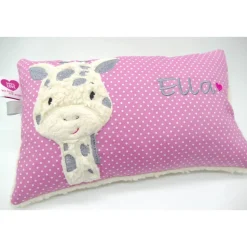 Giraffe Afrika Urlaubsreise Zoo Namenskissen Taufkissen Kuschelkissen Kindergartenkissen Geburtsgeschenk