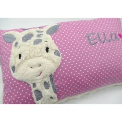 Giraffe Afrika Urlaubsreise Zoo Namenskissen Taufkissen Kuschelkissen Kindergartenkissen Geburtsgeschenk