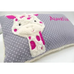 Giraffe Afrika Urlaubsreise Zoo Namenskissen Taufkissen Kuschelkissen Kindergartenkissen Geburtsgeschenk