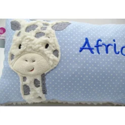 Giraffe Afrika Urlaubsreise Zoo Namenskissen Taufkissen Kuschelkissen Kindergartenkissen Geburtsgeschenk