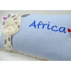 Giraffe Afrika Urlaubsreise Zoo Namenskissen Taufkissen Kuschelkissen Kindergartenkissen Geburtsgeschenk