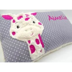 Giraffe Afrika Urlaubsreise Zoo Namenskissen Taufkissen Kuschelkissen Kindergartenkissen Geburtsgeschenk