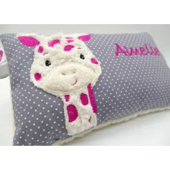 Giraffe Afrika Urlaubsreise Zoo Namenskissen Taufkissen Kuschelkissen Kindergartenkissen Geburtsgeschenk