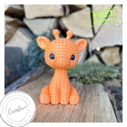 Giraffen 3D Druck in Strickoptik Charmante Dekofigur mit handgefertigtem Look für Tierliebhaber