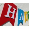 Girlande Happy Birthday Wimpelkette Fahnengirlande zum Geburtstag Partydekoration Geburtstagsdeko
